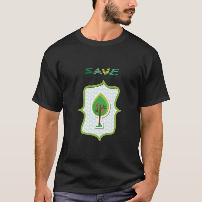 Öko Friendly Evergreen Design T-Shirt (Vorderseite)