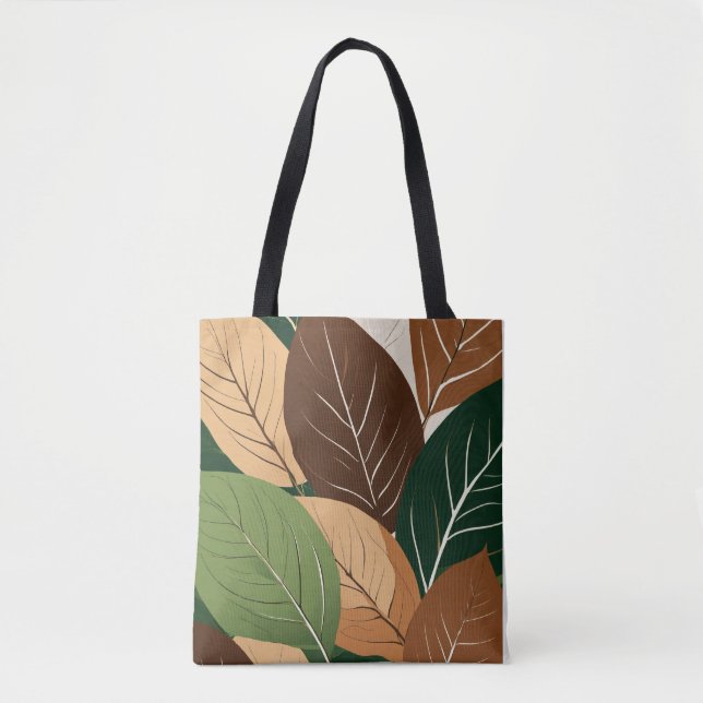 "Öko Friendly Natural Leaf Print Tote Bag" Tasche (Vorderseite)