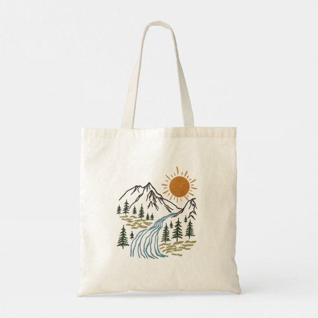 Öko Friendly Nature Tote Bag 🌍 | Stilvolle Frauen Tragetasche (Rückseite)