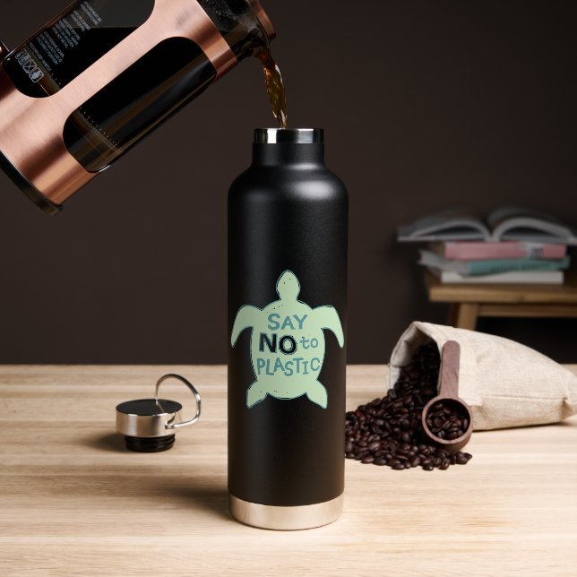 Öko Friendly Rett der Schildkröten Wasser Flasche (Kaffee)