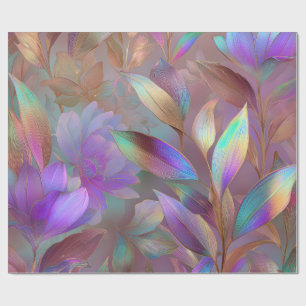 Öko-Futurismus Biolumineszente Tropische Blumen Geschenkpapier