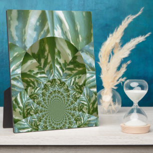 Öko Green Camouflage Kaleidoskop Art Print Design Fotoplatte