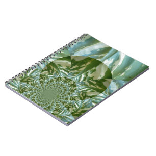 Öko Green Camouflage Kaleidoskop Art Print Design Notizblock