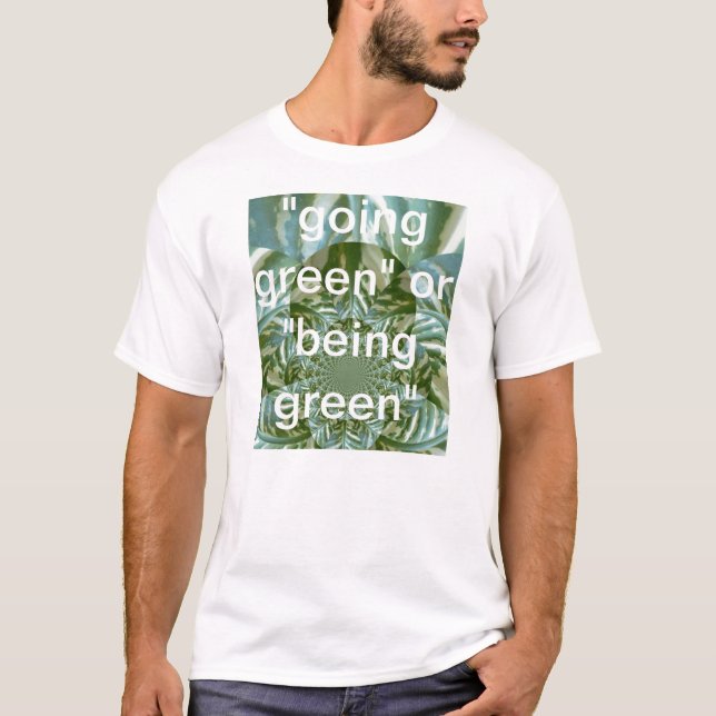 Öko Green Camouflage Kaleidoskop Art Print Design T-Shirt (Vorderseite)