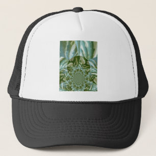 Öko Green Camouflage Kaleidoskop Art Print Design Truckerkappe