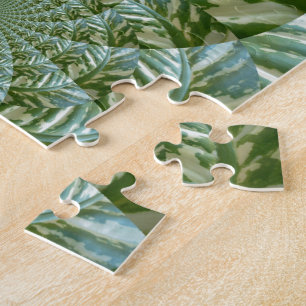 Öko-Grün-Tarnung-Kaleidoskop-Kunst-Druckdesign