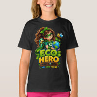 Öko-Held Planet-Beschützer Kinder T-Shirt