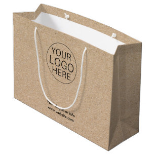 Öko Kraft Custom Logo Gift Bag für Unternehmen Große Geschenktüte