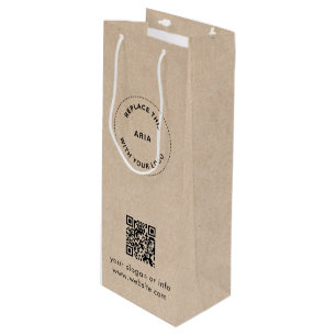 Öko-Kraftstoff-Tasche mit individuellem Logo und Q Geschenktüte Für Weinflaschen