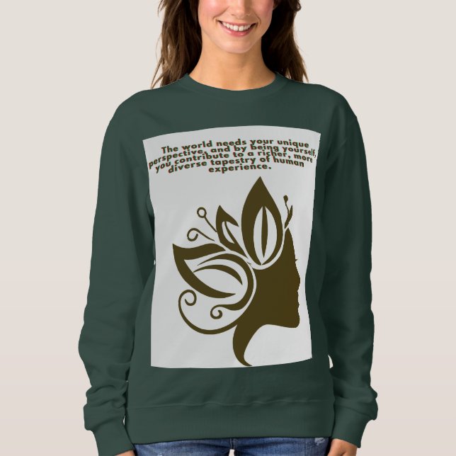Öko Nature Minimalistisch Sweatshirt (Vorderseite)