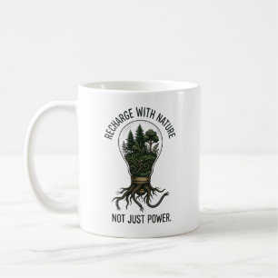 Öko-Surrealismus: Mit der Natur Lichtbirne auflade Kaffeetasse