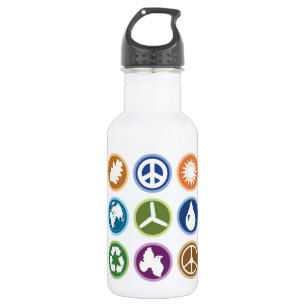 Öko Symbole Edelstahlflasche