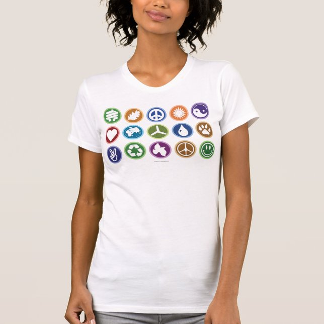 Öko-Symbole T-Shirt (Vorderseite)