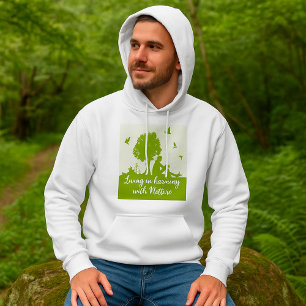 Öko Zitat im Einklang mit der Natur Hoodie