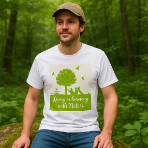 Öko Zitat im Einklang mit der Natur T-Shirt