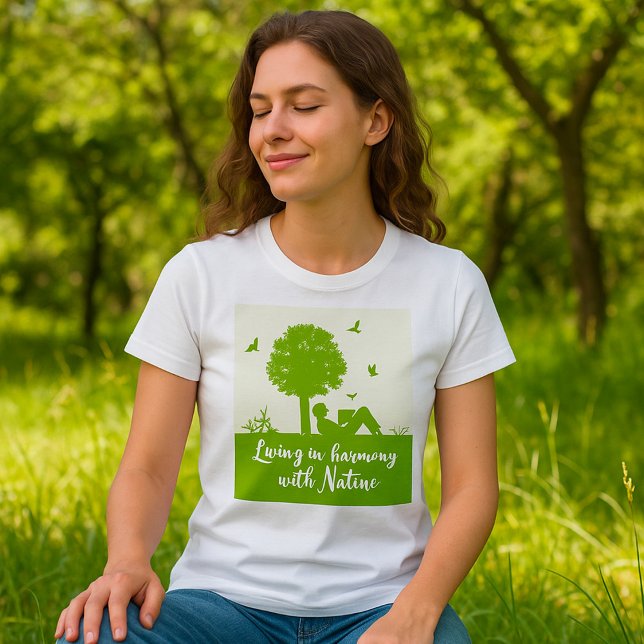 Öko Zitat im Einklang mit der Natur T-Shirt (Von Creator hochgeladen)