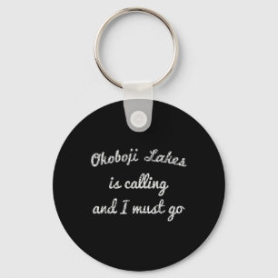 Okoboji-Seen Iowa Lustige Angeln Camping Sommer Gi Schlüsselanhänger