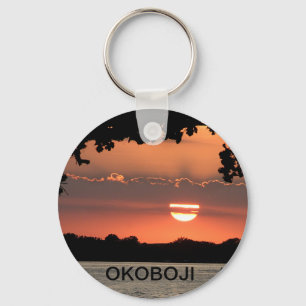 Okoboji Sonnenuntergang-Schlüsselanhänger Schlüsselanhänger