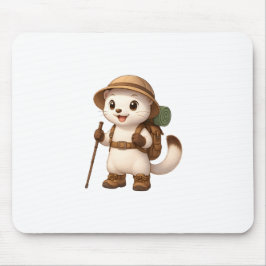 Okojo Adventure Mouse Pad – Kawaii Japanese Stoat Mousepad