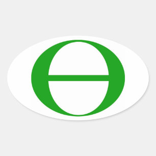 Ökologie-Symbol Ovaler Aufkleber