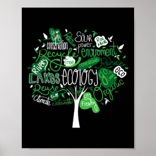 Ökologie Tree Earth Day Niedliche Natur Lover Envi Poster