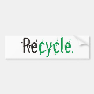 Ökologie u. recyceln Produkte und Entwürfe! Autoaufkleber