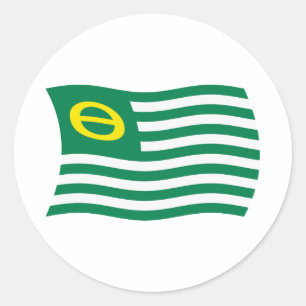 Ökologiebewegung-Flaggenaufkleber Runder Aufkleber