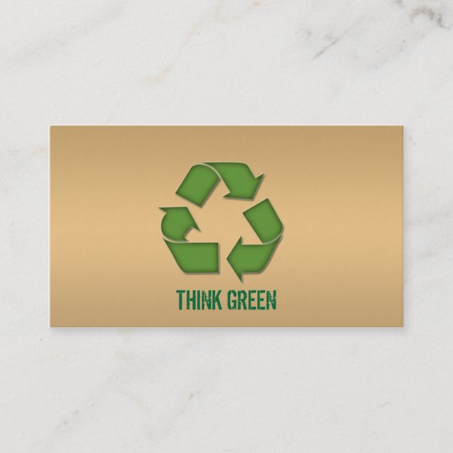 Ökologisch recyceln Sie Geschäfts-Karte Visitenkarte (Vorderseite)