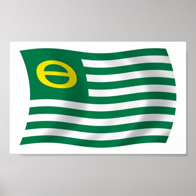 Ökologische Bewegung Flaggenplakat drucken Poster (Vorne)