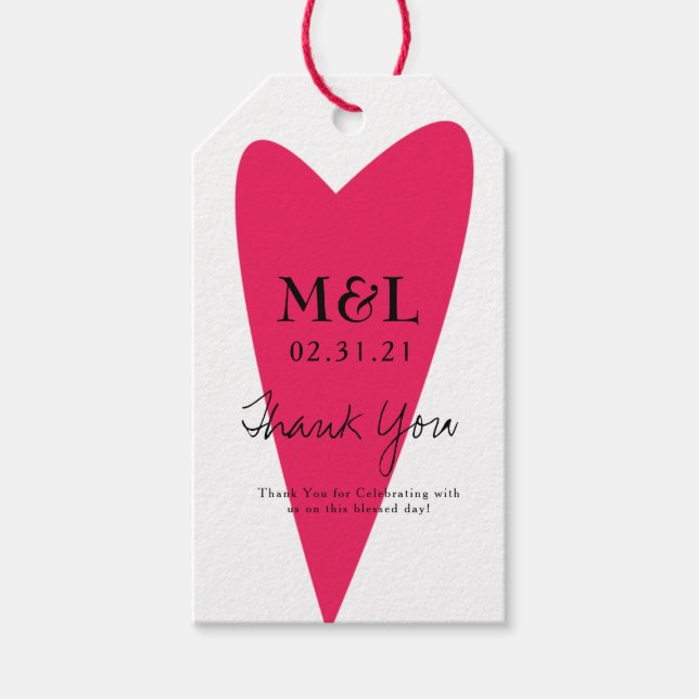 Ökologische Hochzeit Geschenkanhänger (Vorderseite)