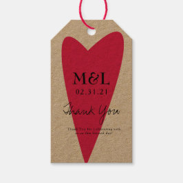 Ökologische Hochzeit Geschenkanhänger