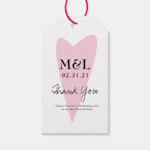Ökologische Hochzeit Knallrosa Herz Geschenkanhänger