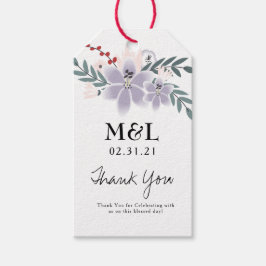 Ökologische Hochzeiten Lila Lilien Ombre Florals Geschenkanhänger