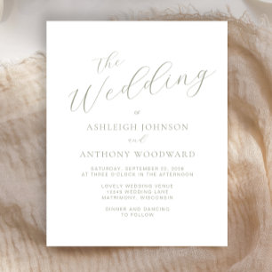 Ökologische Hochzeitseinladung im Rahmen der Haush