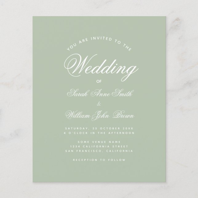 Ökologische Hochzeitseinladung im Rahmen der Haush (Vorderseite)