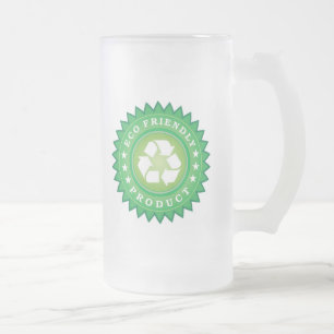 Ökologischer Aufkleber Mattglas Bierglas