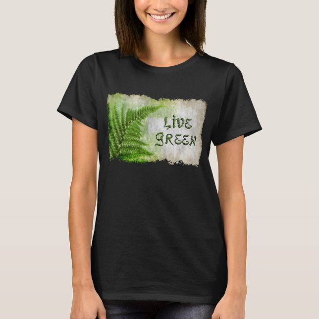 Ökologisches Shirt "Live Green" Enviro Kunstliebha (Vorderseite)