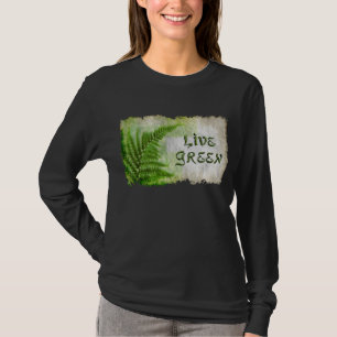 Ökologisches Shirt "Live Green" Kunstliebhaber