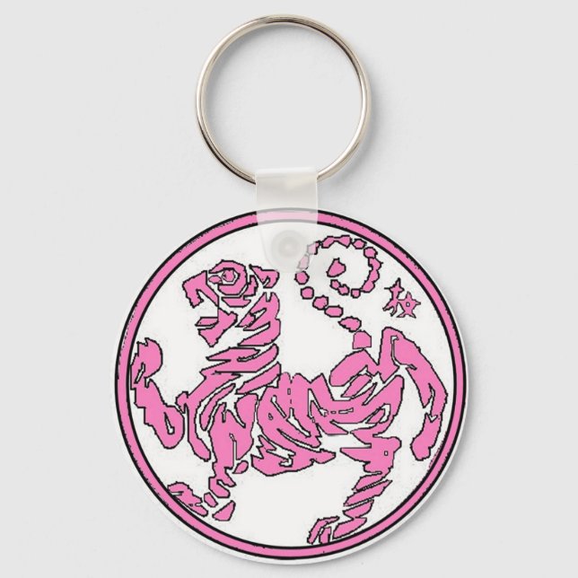 Ökonomischer Pink Tiger-Schlüsselanhänger Schlüsselanhänger (Vorderseite)