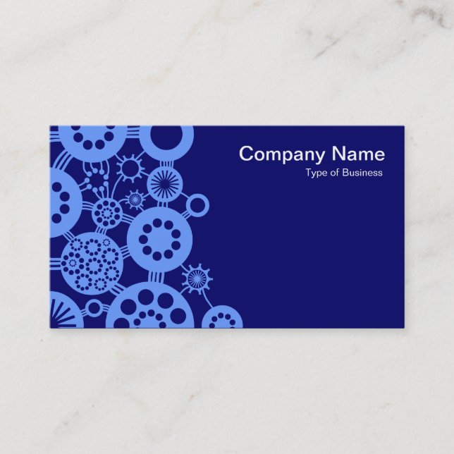 Ökosystem - Baby Blue on Deep Navy 000066 Visitenkarte (Vorderseite)