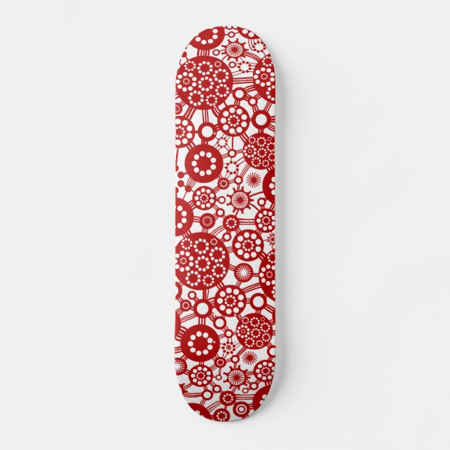 Ökosystem - Ruby Red on White Skateboard (Vorderseite)