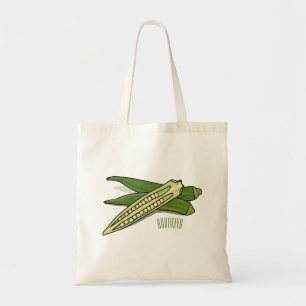 Okra-Cartoon-Abbildung Tragetasche