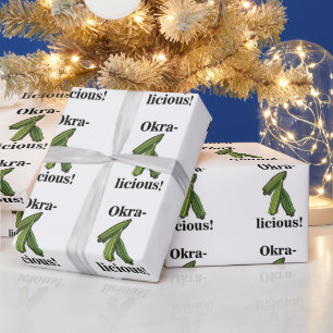 Okra Gemüse Veggie Botanisch Geschenkpapier