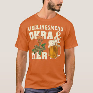 Okra Gemüsesorten Marshmallow Vegan Vegetarisches T-Shirt