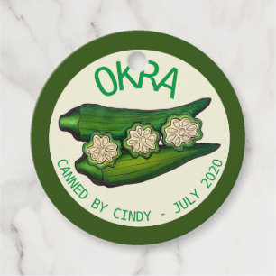 Okra Pods Veggie Gemüse Gumbo Dosen von Geschenkanhänger
