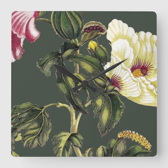 Okra Quadratische Wanduhr (Vorderseite)