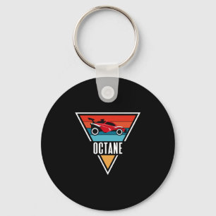 Oktan-Raketen-Fußball-Retro-Sonnenuntergang-Distre Schlüsselanhänger
