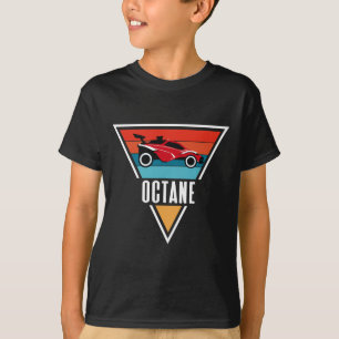 Oktan-Raketen-Fußball-Retro-Sonnenuntergang-Distre T-Shirt