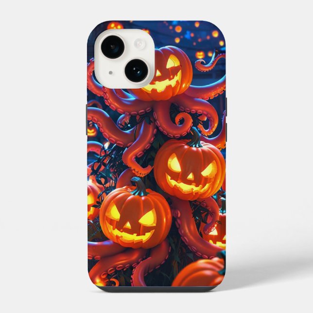 Okto-Kürbis iPhone 14 Hülle (Rückseite)