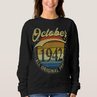 Oktober 1942 Alle Originalteile zum Geburtstag Vin Sweatshirt